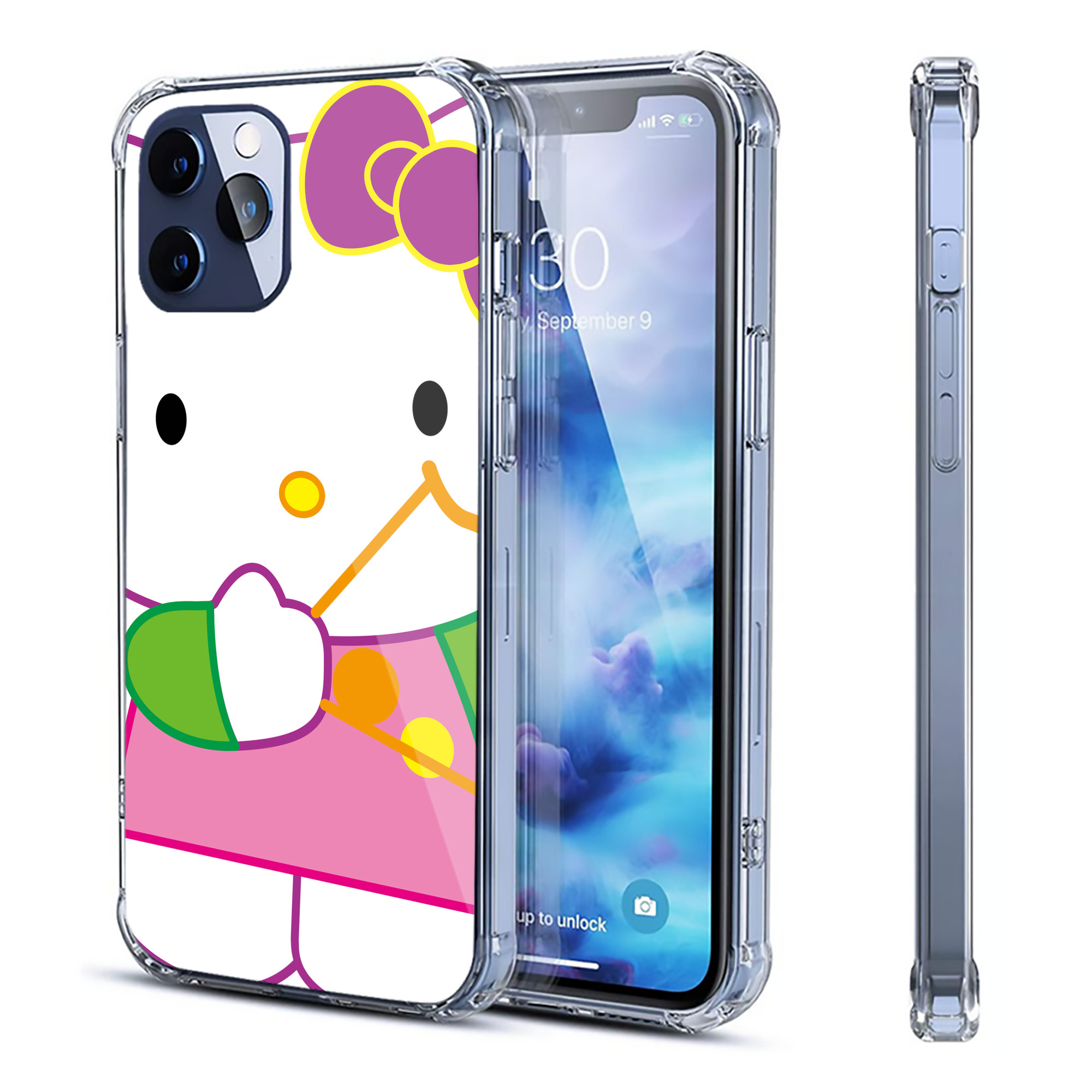 （画像用） Hello Kitty ハローキティ 【iPhone 12シリーズ対応】透明スマホケース（クリアソフトケース）